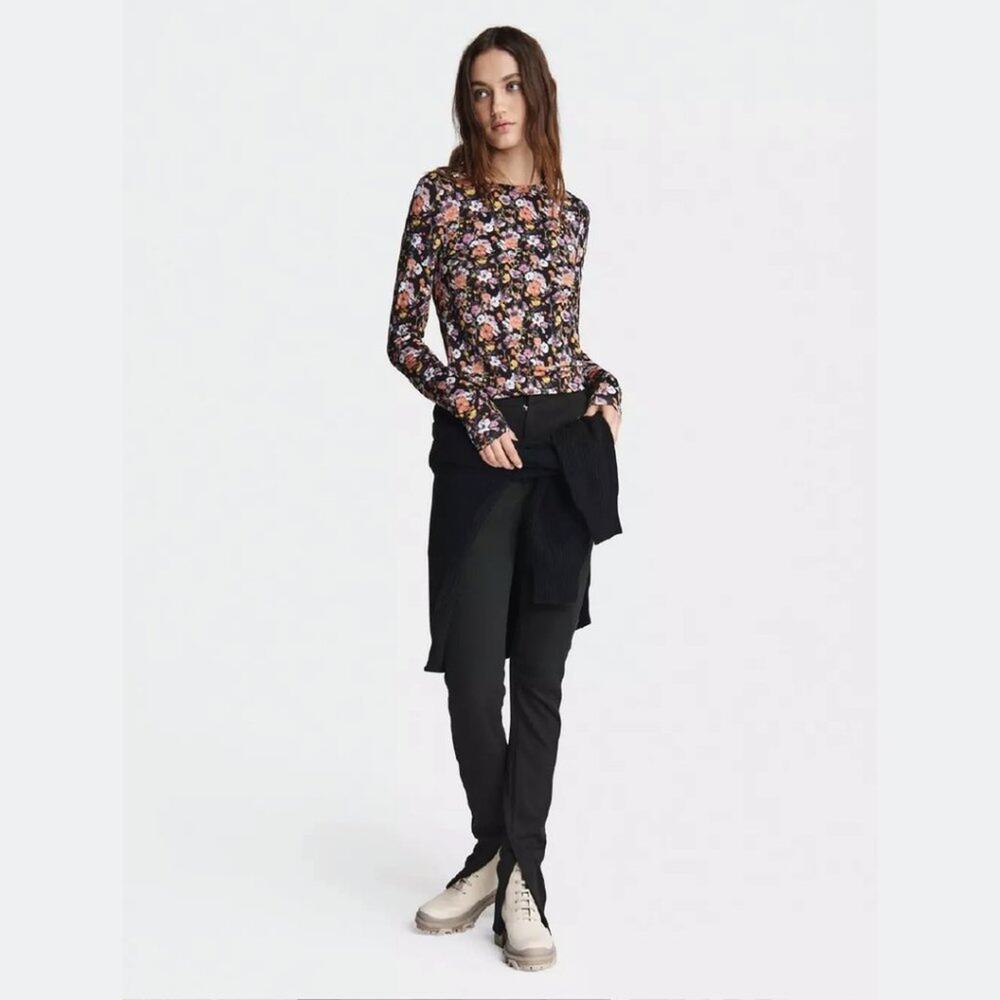rag & bone floral long sleeve top - Size Medium